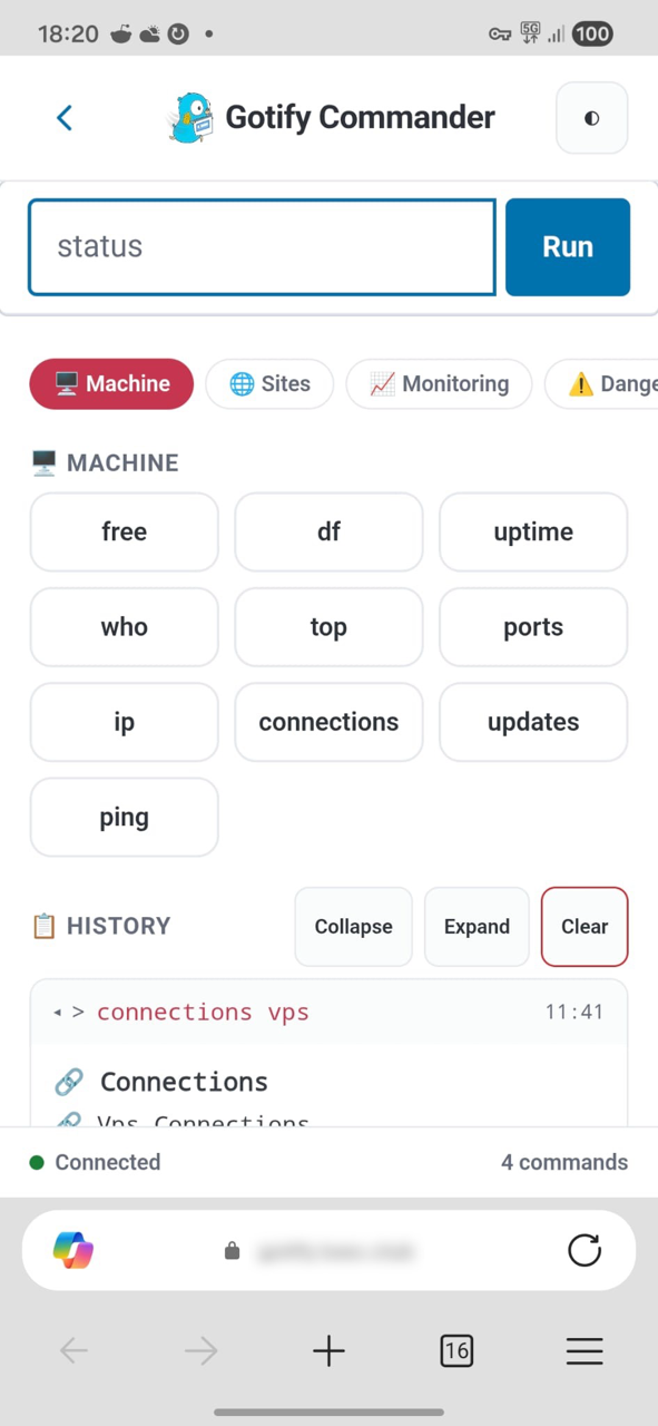 Android — machine commands